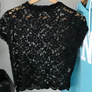 black lace top